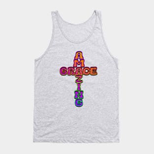 Amazing Grace Colorful Typography Tank Top